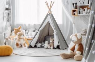 Living room for children and dolls with photo