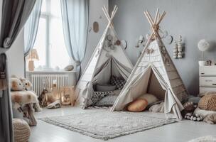 Living room for children and dolls with photo