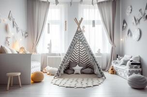 Living room for children and dolls with photo