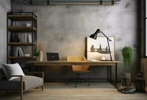 oficina habitación en Clásico estilo con generativo ai foto