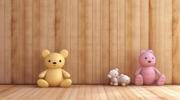 Living room for children and dolls with photo