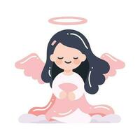 cute fairy in flat style isolated on background vector