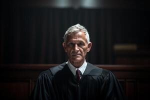 male judge in court with photo