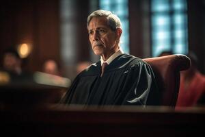 male judge in court with photo