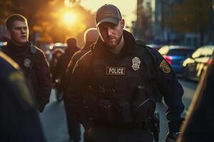 police arresting someone on the street with photo