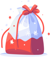 christmas gift bags in flat style isolated on background png