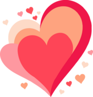 heart with love in flat style isolated on background png