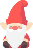 christmas gnome in flat style isolated on background png