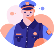 fofa policial dentro plano estilo isolado em fundo png