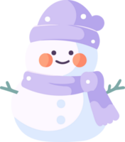 fofa boneco de neve dentro plano estilo isolado em fundo png