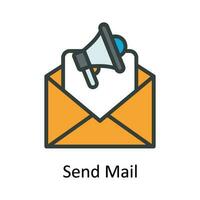 Send Mail Vector   Fill outline  Icon Design illustration. Digital Marketing  Symbol on White background EPS 10 File