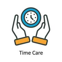 Time Care Vector   Fill outline  Icon Design illustration. Digital Marketing  Symbol on White background EPS 10 File