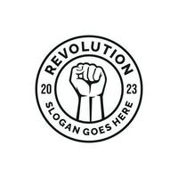 Revolution logo design vector illustration