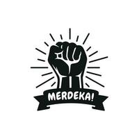 Clenched fist icon isolated on white background vector