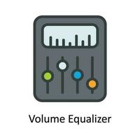 Volume Equalizer  Vector Fill outline Icon Design illustration. Network and communication Symbol on White background EPS 10 File