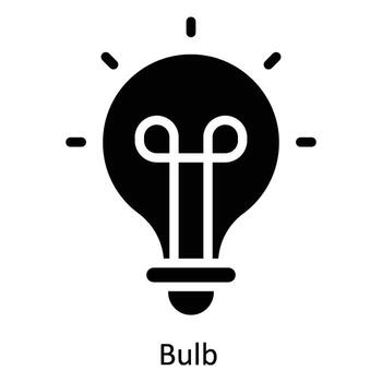 Bulb  Vector Solid  Icon Design illustration. Network and communication Symbol on White background EPS 10 File