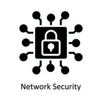 Network Security  Vector Solid  Icon Design illustration. Network and communication Symbol on White background EPS 10 File