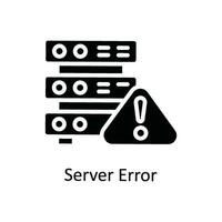 Server Error  Vector Solid  Icon Design illustration. Network and communication Symbol on White background EPS 10 File