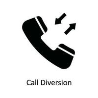 Call Diversion  Vector Solid  Icon Design illustration. Network and communication Symbol on White background EPS 10 File