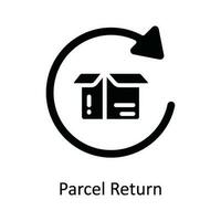 Parcel Return Vector   Solid Icon Design illustration. Shipping and delivery Symbol on White background EPS 10 File