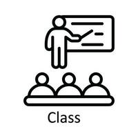 Class Vector outline Icon Design illustration. Education Symbol on White background EPS 10 File