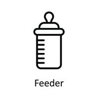 alimentador vector contorno icono diseño ilustración. comida y bebidas símbolo en blanco antecedentes eps 10 archivo