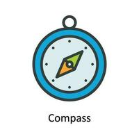 Compass Vector  Fill outline Icon Design illustration. Shipping and delivery Symbol on White background EPS 10 File