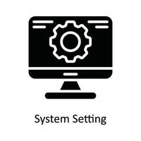 System Setting  Vector Solid  Icon Design illustration. Network and communication Symbol on White background EPS 10 File