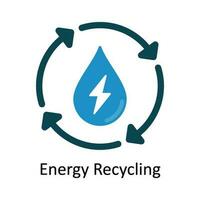 Energy Recycling Vector Flat Icon Design illustration. Nature and ecology Symbol on White background EPS 10 File