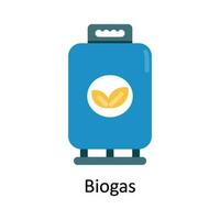 Biogas Vector Flat Icon Design illustration. Nature and ecology Symbol on White background EPS 10 File