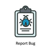 Report Bug Vector Fill outline Icon Design illustration. Cyber security  Symbol on White background EPS 10 File