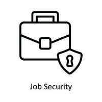 Job Security Vector  outline Icon Design illustration. Cyber security  Symbol on White background EPS 10 File