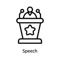 Speech  Vector  outline Icon Design illustration. Network and communication Symbol on White background EPS 10 File
