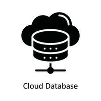 Cloud Database   Vector Solid  Icon Design illustration. Network and communication Symbol on White background EPS 10 File