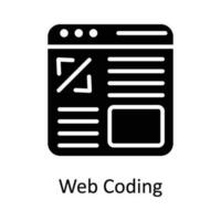 Web Coding Vector    Solid  Icon Design illustration. Digital Marketing  Symbol on White background EPS 10 File