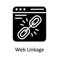 Web Linkage Vector    Solid  Icon Design illustration. Digital Marketing  Symbol on White background EPS 10 File
