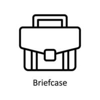 Briefcase Vector    outline  Icon Design illustration. Digital Marketing  Symbol on White background EPS 10 File