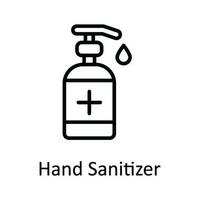 Hand Sanitizer Vector  outline Icon Design illustration. Medical and Health Symbol on White background EPS 10 File