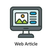 Web Article Vector   Fill outline  Icon Design illustration. Digital Marketing  Symbol on White background EPS 10 File