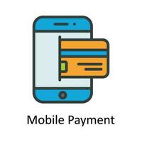 Mobile Payment Vector   Fill outline  Icon Design illustration. Digital Marketing  Symbol on White background EPS 10 File