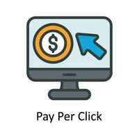 Pay Per Click Vector   Fill outline  Icon Design illustration. Digital Marketing  Symbol on White background EPS 10 File