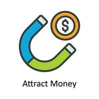 Attract Money Vector   Fill outline  Icon Design illustration. Digital Marketing  Symbol on White background EPS 10 File