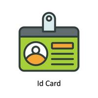 Id Card Vector Fill outline Icon Design illustration. Cyber security  Symbol on White background EPS 10 File