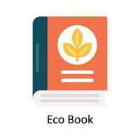 eco libro vector plano icono diseño ilustración. naturaleza y ecología símbolo en blanco antecedentes eps 10 archivo