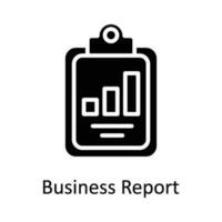 Business Report Vector    Solid  Icon Design illustration. Digital Marketing  Symbol on White background EPS 10 File