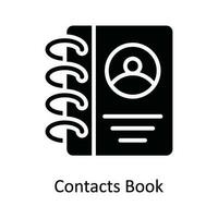 Contacts Book   Vector Solid  Icon Design illustration. Network and communication Symbol on White background EPS 10 File