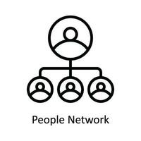 People Network  Vector  outline Icon Design illustration. Network and communication Symbol on White background EPS 10 File