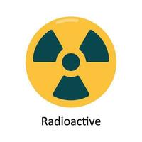 Radioactive Vector Flat Icon Design illustration. Nature and ecology Symbol on White background EPS 10 File