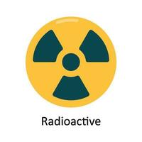 Radioactive Vector Flat Icon Design illustration. Nature and ecology Symbol on White background EPS 10 File