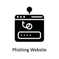 Phishing Website Vector  solid Icon Design illustration. Cyber security  Symbol on White background EPS 10 File